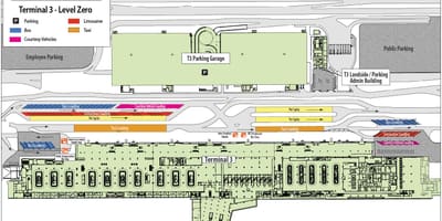 Las Vegas, hava limanında terminal 3 xəritəsi
